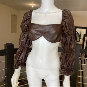 Fashionnova leather top 🔝